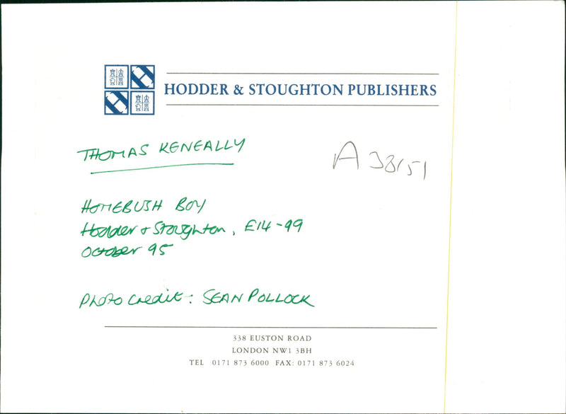 Thomas Keneally - Vintage Photograph