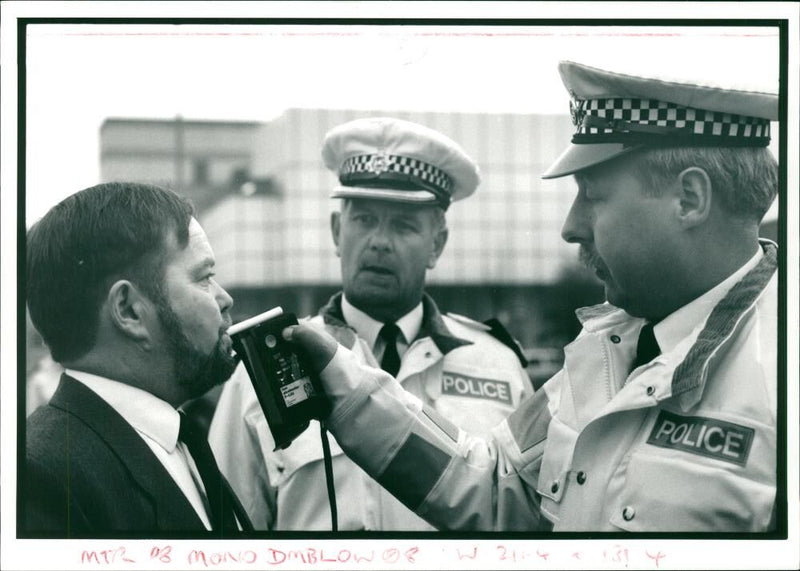 Breathalyser and drink driving - Vintage Photograph