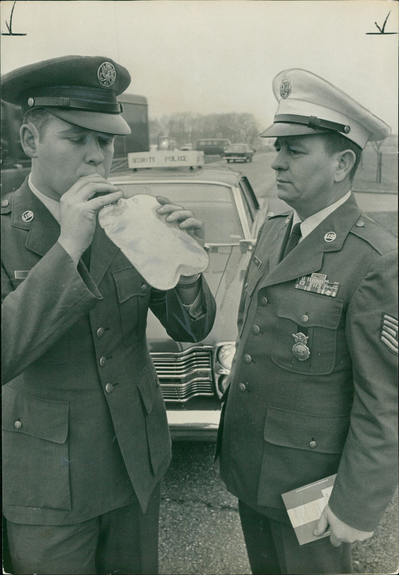 Breathalyser and drink driving - Vintage Photograph