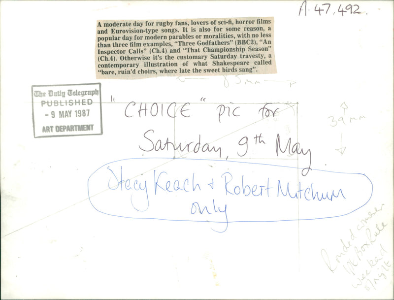 Robert Mitchum - Vintage Photograph