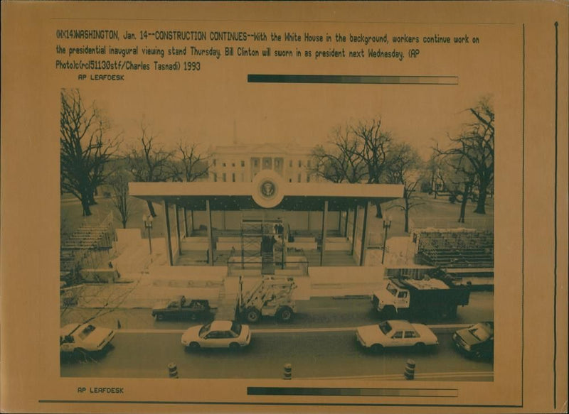 Washington The White House construction Continues - Vintage Photograph