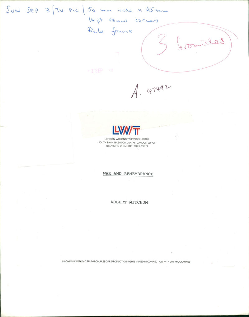 Robert Mitchum - Vintage Photograph