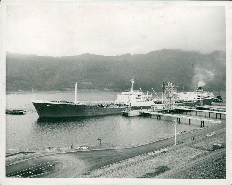 Britains larger oil tanker. - Vintage Photograph