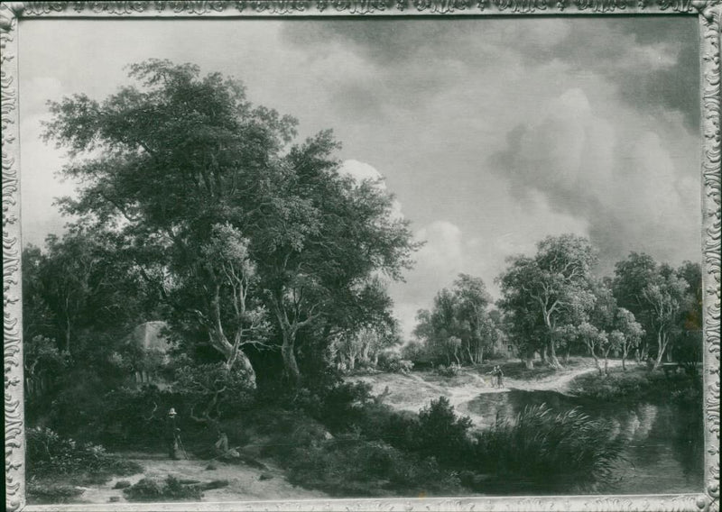 Woody Landscape by Meindert Hobbema - Vintage Photograph