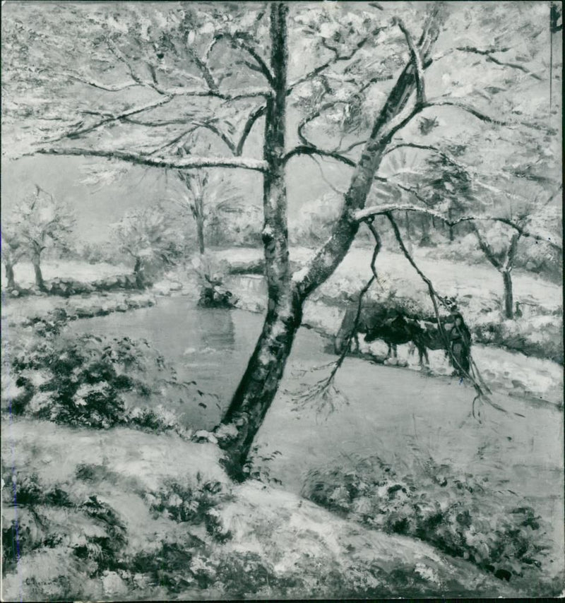 Montfoucault Under Snow. - Vintage Photograph