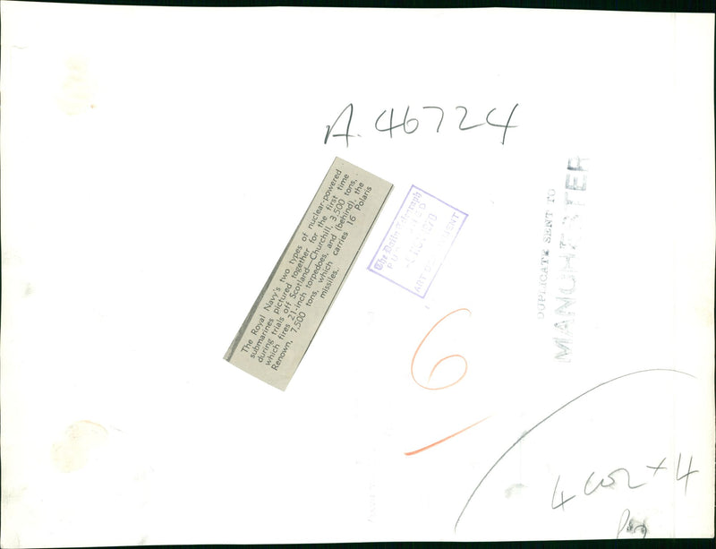 Submarine: Churchill and Renown - Vintage Photograph