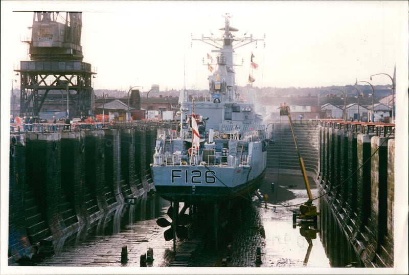 Ship HMS Plymouth - Vintage Photograph