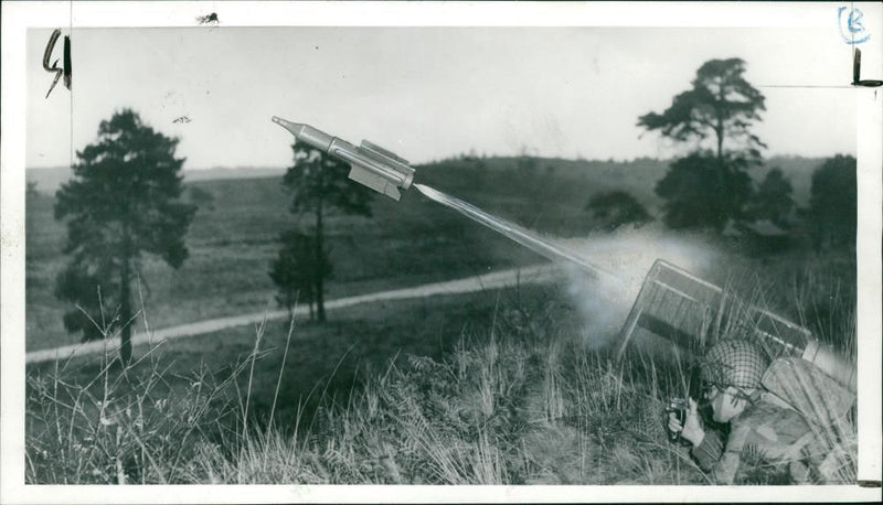 Guided Missile: Vicker 891 Anti-Tanker Weapon - Vintage Photograph