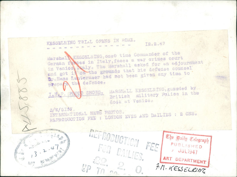 Albert Kesselring - Vintage Photograph