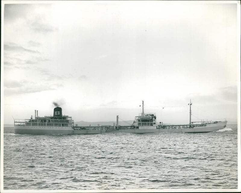 Tanker Lincoln loaded set t sail the high seas - Vintage Photograph