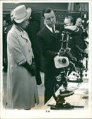 Queen Elizabeth visited the Royal Aircraft establishment - Vintage Photograph