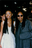 Whoopi Goldberg with Brandy at the premiere of Cinderella - Vintage Photograph