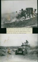 These two official pictures taken during the battle. - Vintage Photograph