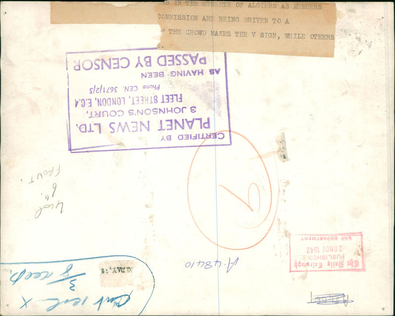 Street of Algiers as members commission. - Vintage Photograph