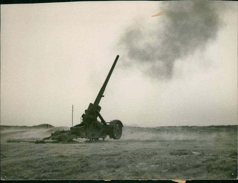 Cannon Gun Fired - Vintage Photograph