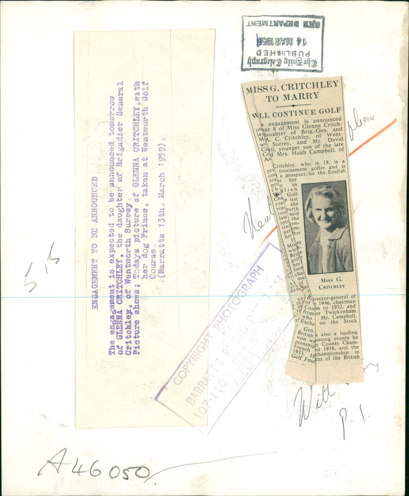 Glenna Critchley and Prince the dog. - Vintage Photograph