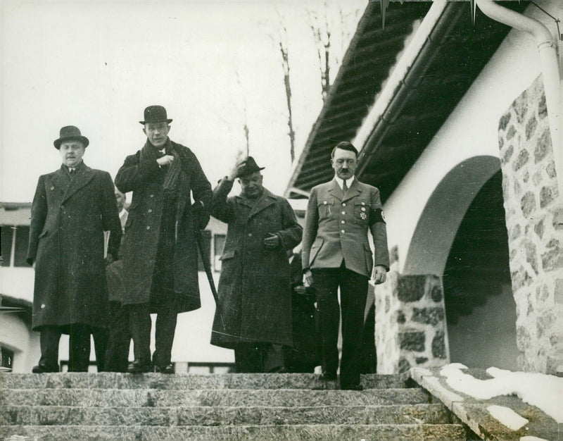 Hitler, Baron von Neurath, German Foreign Minister,and Viscount Halifax - Vintage Photograph