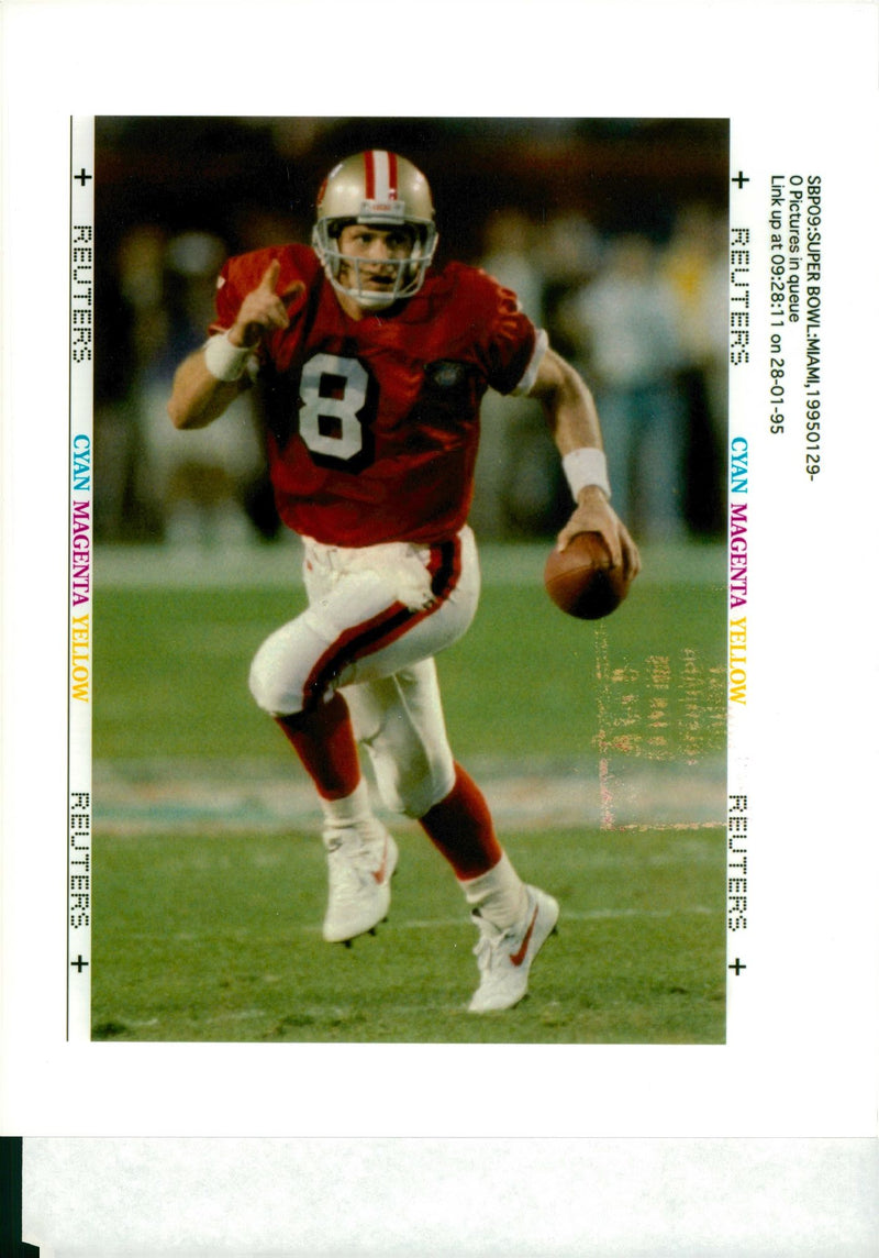 Steve Young American football quarterback. - Vintage Photograph