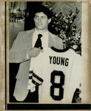 Steve Young American football quarterback. - Vintage Photograph