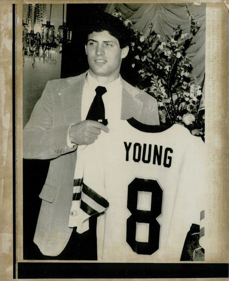 Steve Young American football quarterback. - Vintage Photograph