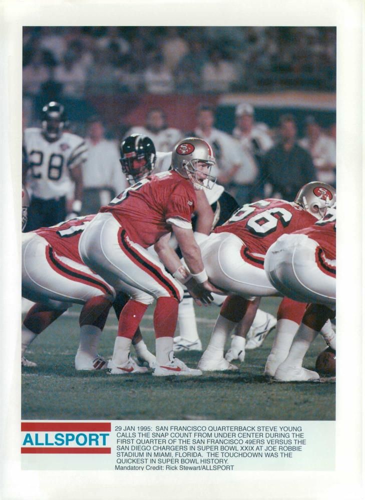 Steve Young American football quarterback. - Vintage Photograph