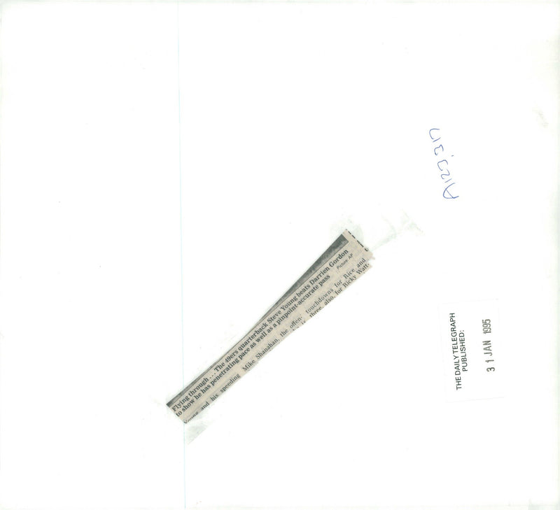 Steve Young American football quarterback. - Vintage Photograph