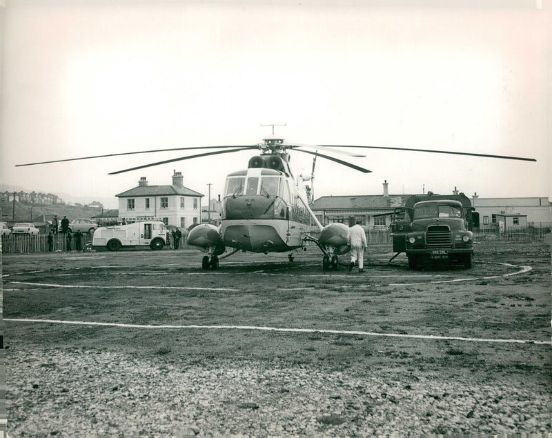 Photograph of some unidentified helicopter. - Vintage Photograph