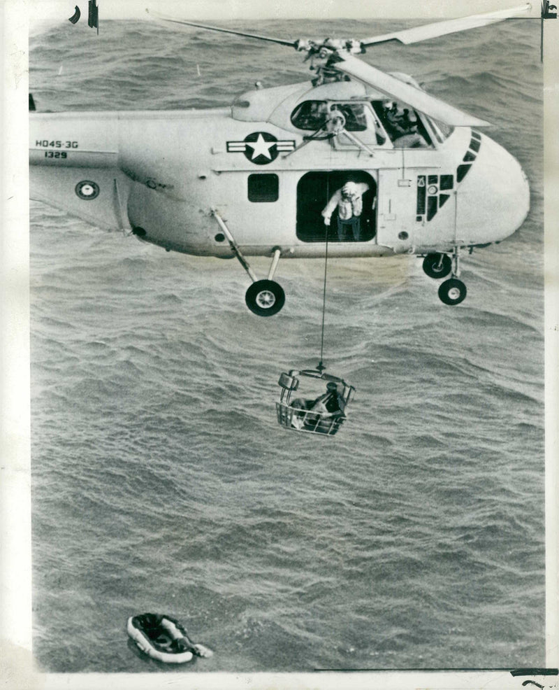 United States Coast Guard Service Helicopter. - Vintage Photograph