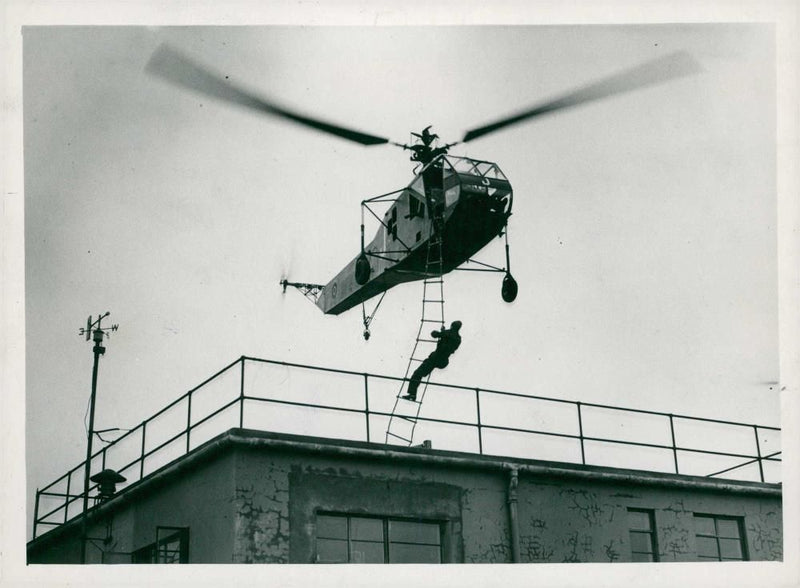 Demonstration of Helicopters by R.A.F. - Vintage Photograph