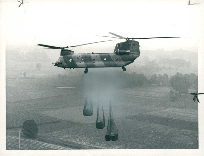 Boeing No.18 Squadron's Chinook Helicopter - Vintage Photograph