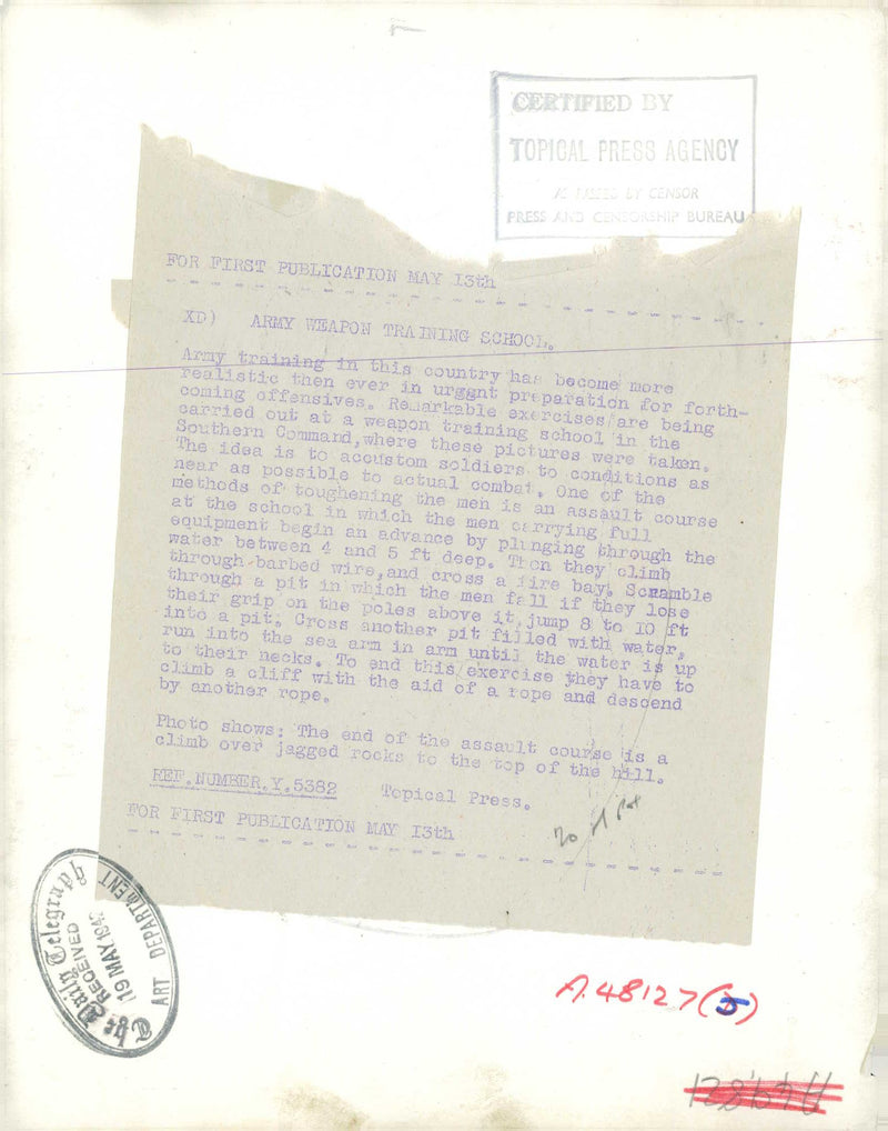 Army training in this country. - Vintage Photograph