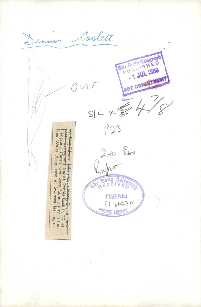 Free Wales Army. - Vintage Photograph