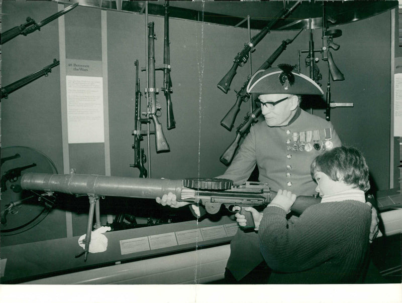 London: Gallery at the National Army Museum - Vintage Photograph