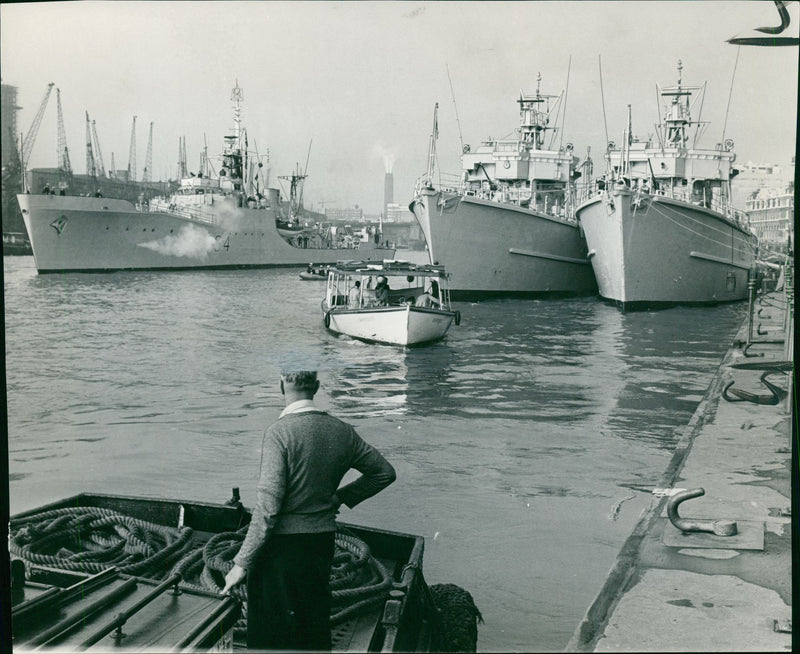 The Fishery Patrol Ships on Show - Vintage Photograph