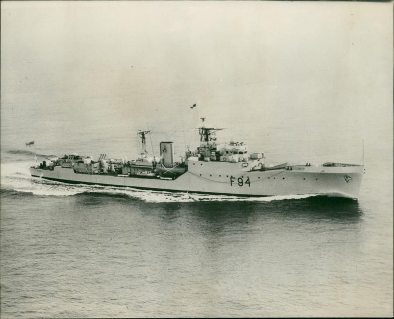 Frigate Drives Off Icelandic Gunboats - Vintage Photograph