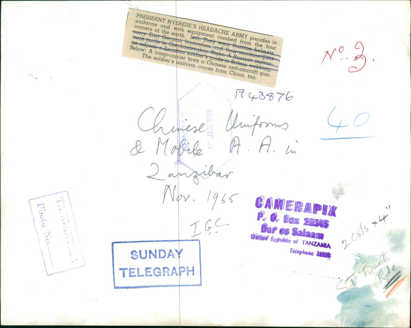 Africa Tanzania Army - Vintage Photograph