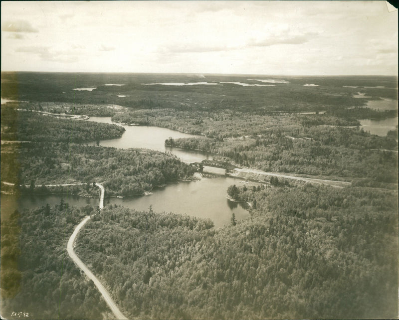 Aerial View of Ontario - Vintage Photograph