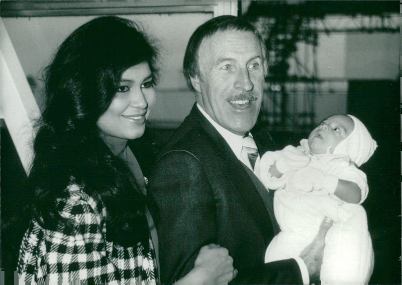 Bruce Forsyth along with wife Wilnelia Merced and newborn son Jonathan Joseph Forsyth - Vintage Photograph