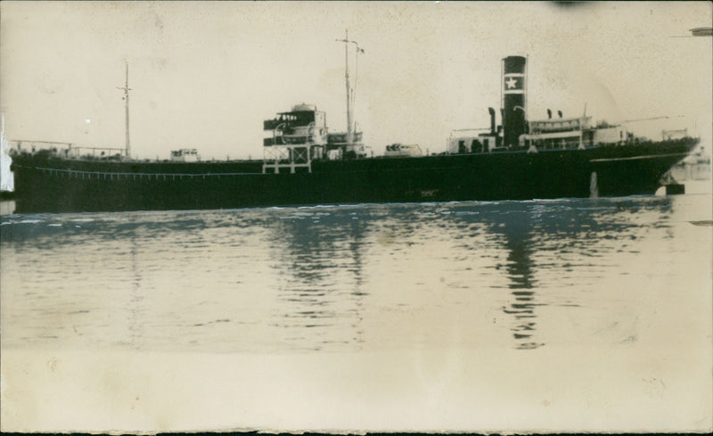 Tanker Miriella sets sail carrying Persian fuel oil - Vintage Photograph