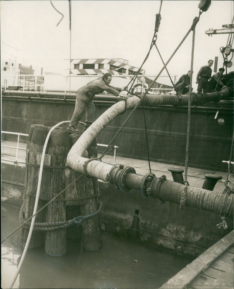 Mariella tanker sipped out of oil. - Vintage Photograph