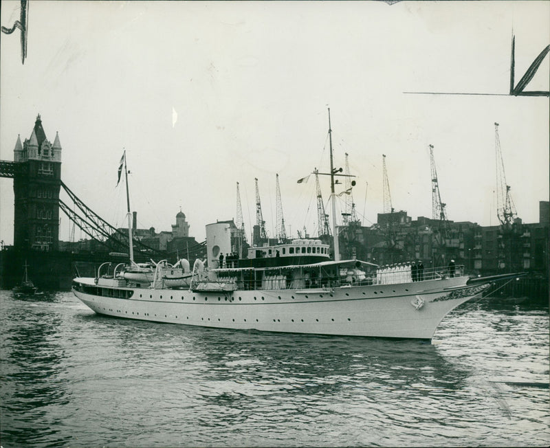 The Danish Royal Yacht, Dannebrog - Vintage Photograph