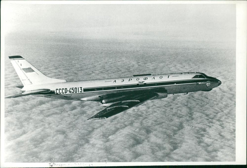 TU 124 A Russian Aircraft - Vintage Photograph