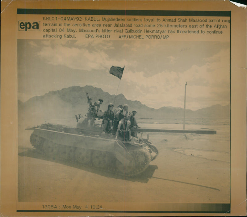 War in Afghanistan. - Vintage Photograph