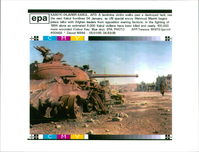 War in Afghanistan. - Vintage Photograph