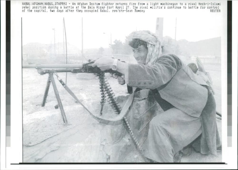 War in Afghanistan. - Vintage Photograph