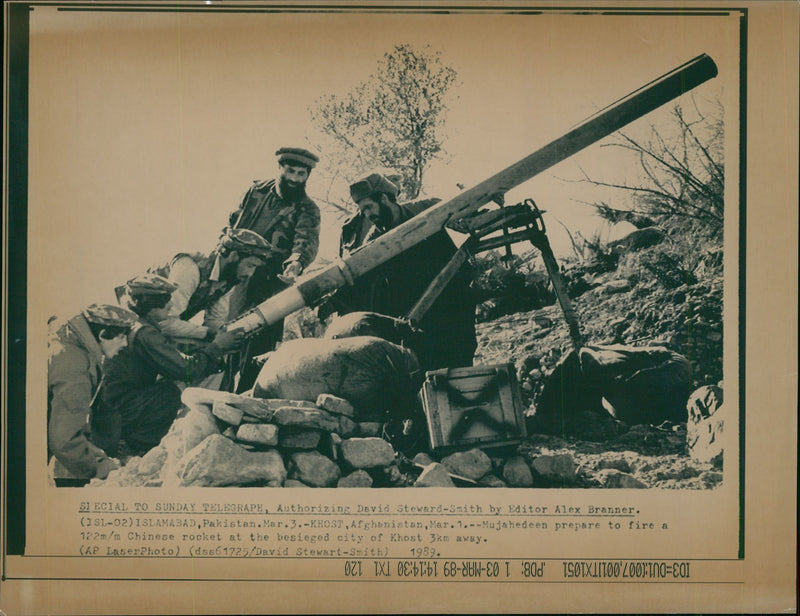 War in Afghanistan. - Vintage Photograph