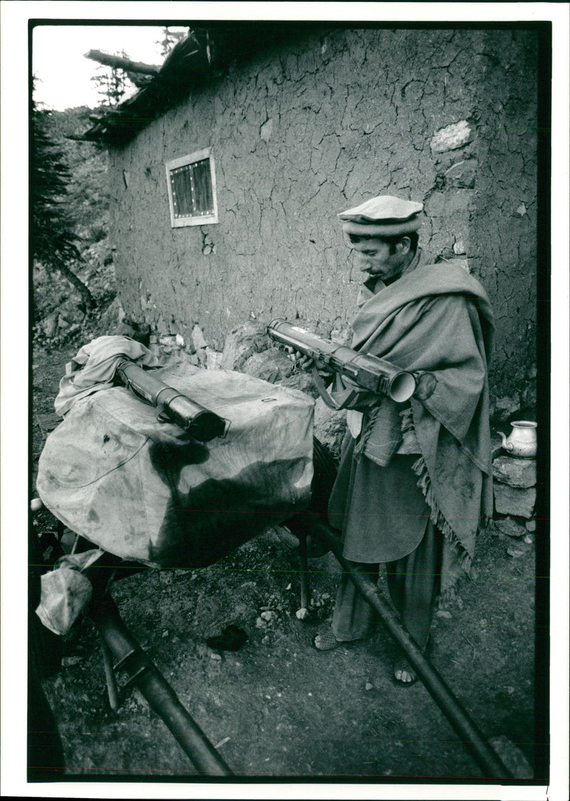 War in Afghanistan. - Vintage Photograph