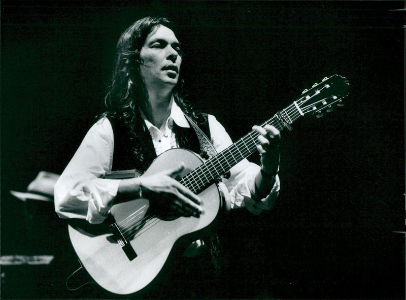 The Gipsy Kings music group appears on the Globe - Vintage Photograph