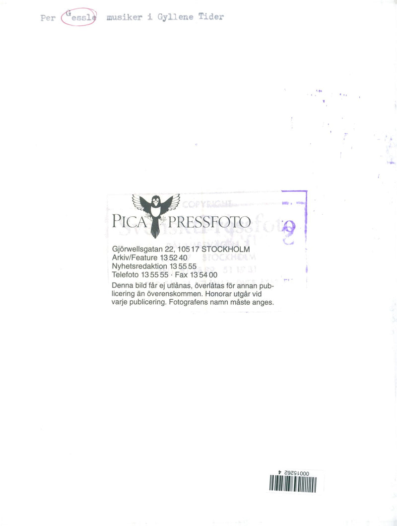 Per Gessle - Vintage Photograph