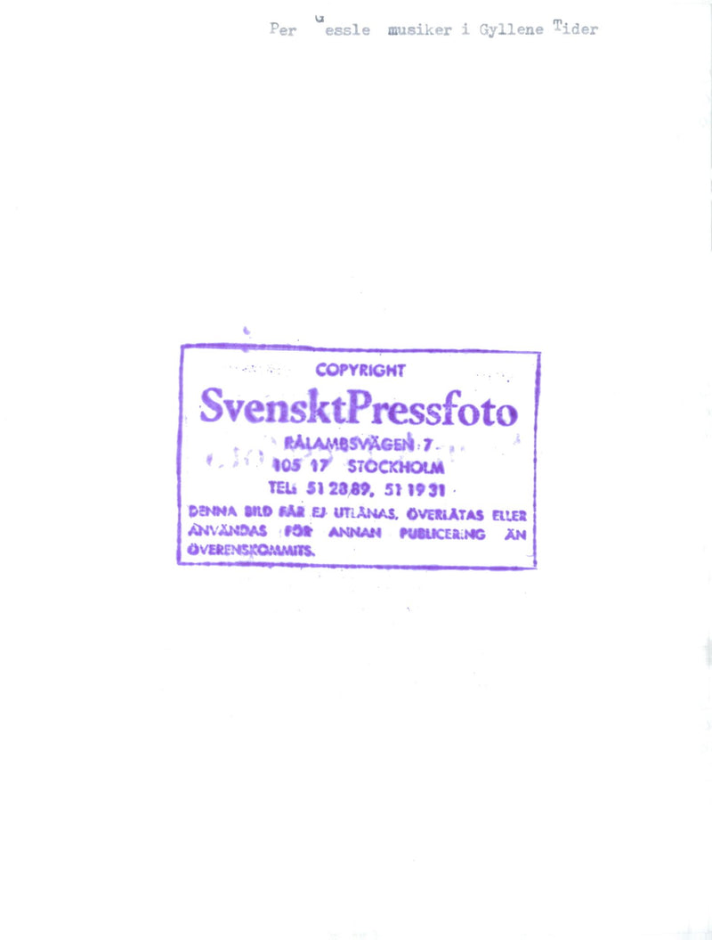 Per Gessle - Vintage Photograph